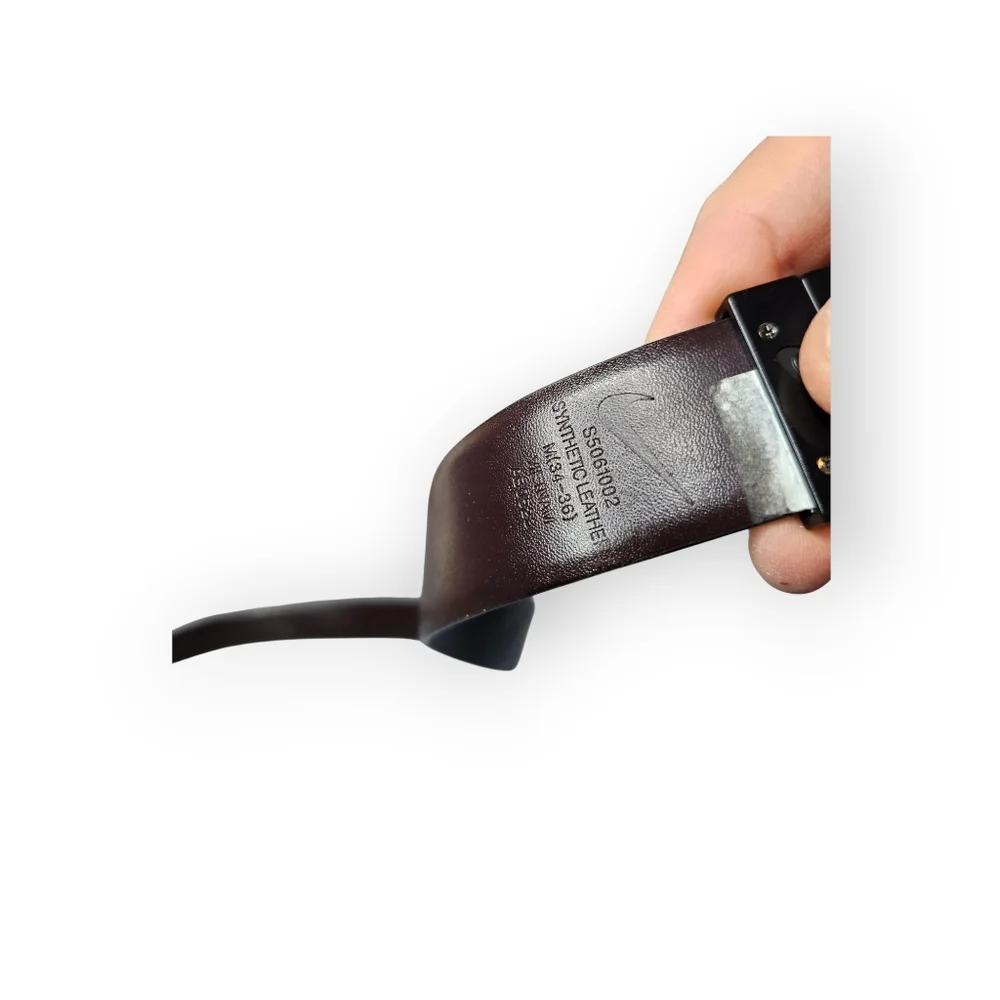 Nike Black Synthetic Leather Belt Medium 34-36